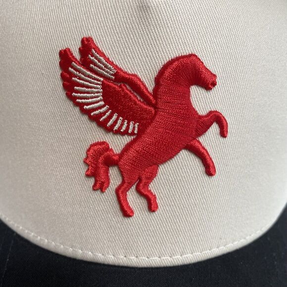 TRUE BRVND Pegasus Snapback Dallas Hat Never Used White Black Red Limited Editio - Picture 8 of 9